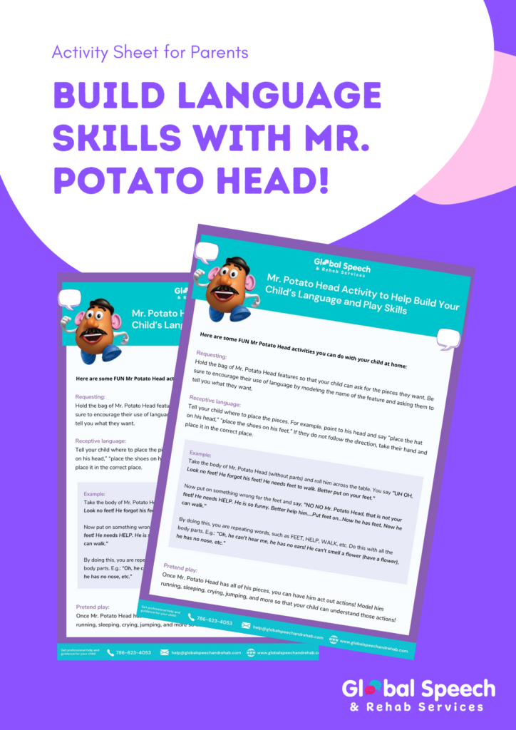 Building language skills with Mr. Potato Head